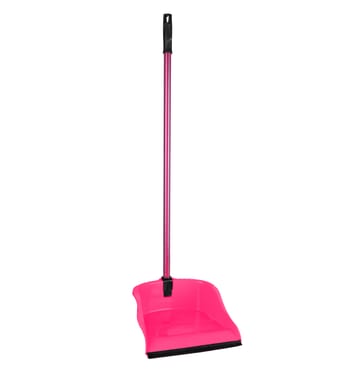 Red Bulldozer dustpan with metal handle
