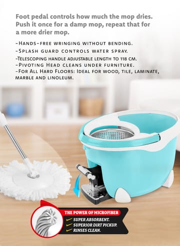 Magico spin mop cleaning bucket system