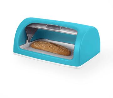 Turquoise household bread box