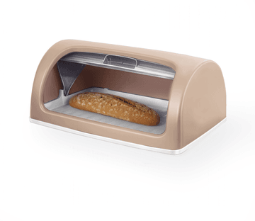 Beige household bread box