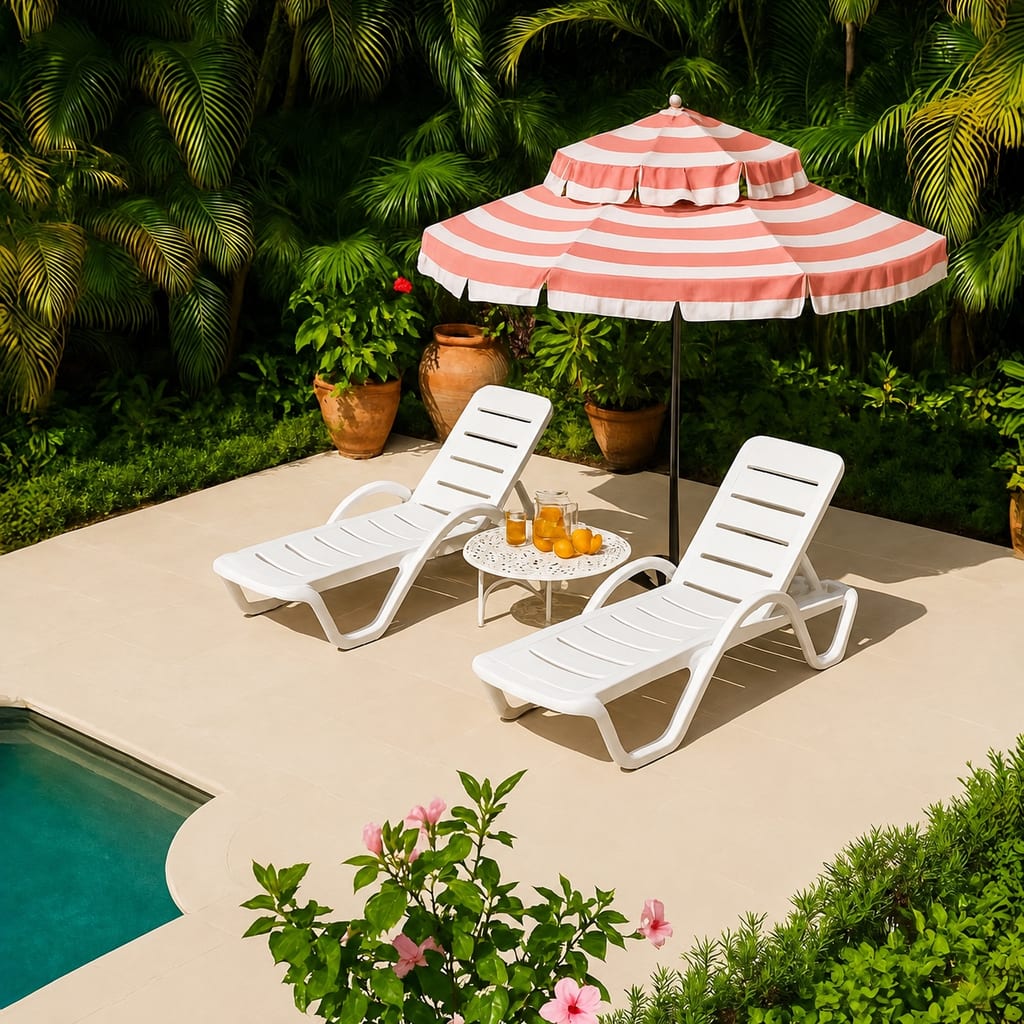 Outdoor chaise lounge